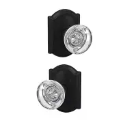 Schlage Custom Hobson- Camelot Matte Black Hall/Closet Dummy Door Knob