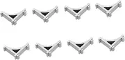 Obuyke 8Pcs Refrigerator Fridge Freezer Cooler Shelf Clips Support Hooks Sturdy Aluminum Material for Easy Installation