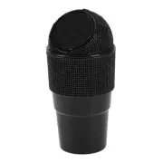 Car Trash Can Rhinestones Portable Car Cup Holder Plastic Trash Bin Black 1pcs