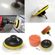 4X 4'' Gross Polish Polishing Buffer Pad Kit With Drill Adapter For Car Polisher