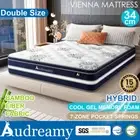 Audreamy Mattress 34cm Euro Top 7-Zone Pocket Spring Cool Gel Foam Medium Double