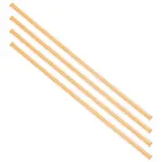 6mm x250mm Straight Yellow Line Solid Acrylic Round Rod PMMA Bar 4X