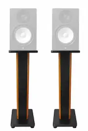 (2) Rockville 28" 2-Tone Studio Monitor Speaker Stands For Yamaha HS5 Monitors