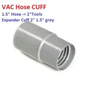 VACUUM HOSE CUFF Expander adapter connector 1.5" hose 2" Tool gray carpet Clean