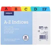 J.Burrows A-Z Index Card Dividers 152 x 102mm