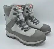 Hunter Womens 7 Glitter Commando Silver Grey Waterproof Insulated Winter Boots