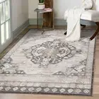 Floor Rug Beige Diamond Beautiful Bohemian Carpet Non Slip Mat 120x170cm