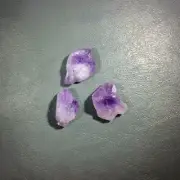 MeldedMind Set of 3 Phantom Amethyst Specimens Natural Purple Crystal 170801