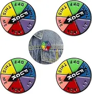 [Mayoii] Funny Rotating Enamel Badge, Lucky Roulette Spinning Enamel Pin, Funny Arrow Badge Pins， Express Your Style with Warmyard Enamel Pin Badges - Unique and Funny Pins Collection