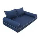 |SLIPCOVER ONLY| S1 Daybed Mattress Bolster Back Covers Contrast Trim Twin AD101