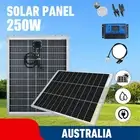 250W 12V Bifacial Solar Panel Kit Generator Camping Battery Charge 30A Regulator