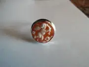 Master handcarved carnelian cameo set into a Italian sterling ring adjustable