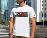 NEW Genuine Adidas Whales Welsh Flag "Cymru Am Byth" No-Shrink T-Shirt