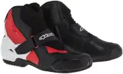 ALPINESTARS - SMX-1 R Vented Shoes - Black/White/Red - US Size 9 - 3401-0452