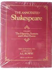 The Annotated Shakespeare Volume 2 Histories Sonnets Poems Rowse New Unopened