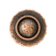Western Equestrian Tack Antique Copper Rope 3/4" Concho