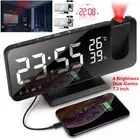 Large LED Digital Clock Bedside Alarm Clock Temperature Time Display Projection