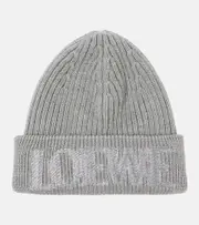 [Loewe] Loewe Logo wool beanie One Size grey