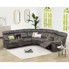 Manual Reclining Sectional Sofa Corner Sofa Recliner with Storage Box