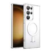 ZUSLAB Galaxy S23 Ultra 5G MagSafe Case Slim Hybrid Pro Shockproof Translucent Protective Cover for Samsung (2023) - Clear