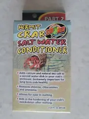 NEW ZOO MED HERMIT CRAB SALT WATER CONDITIONER 2.25 OZ OUNCE SHELL HEALTH! s86