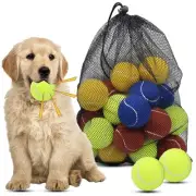 Dog Tennis Balls, 20 Pack 2.5 inch Floatable Squeaky Tennis Balls for Fetch E...