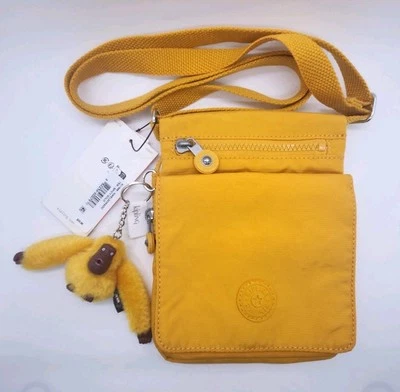 Kipling New Eldorado Spicy Gold Crossbody Bag w/ Monkey KI1866 NWT MSRP $59
