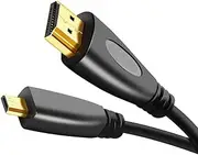 Micro HDMI to HDMI Cable 0.5m, T Tersely HDMI Type D to Type A Support 4K 60Hz 3D ARC HDR Ethernet for Raspberry Pi 4 Gopro Hero 12 11 10 Action Camera Sony ZV-1 A6400 A7III Nikon P950 Canon FujiFilm