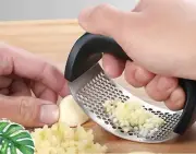 Garlic Ginger Press Hand Held Grinding Slicer Stainless Steel
