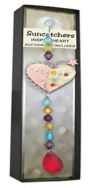 Pilgrim Imports - Suncatcher - Inspire Heart - Silver & Rose Copper - NEW