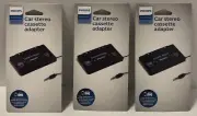 3 Pack New - Philips - Car Stereo Cassette Adapter Cassette To 3.5mm Audio