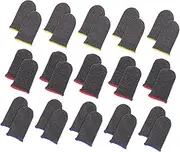 Generic 30pcs Bandage Protectors Button Caps Stall Thumb Grips Lights Nail Repair Protection Gel Sleeves Cover Black Silver Fiber