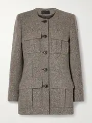 [Nili Lotan] Nili Lotan - Gabriella Wool-blend Jacket - Gray - US0 US 0 Gray