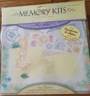 Baby Scrapbook Memory Kit Safari 6 Page Kit New 59 Pieces Glitter & Gemstones