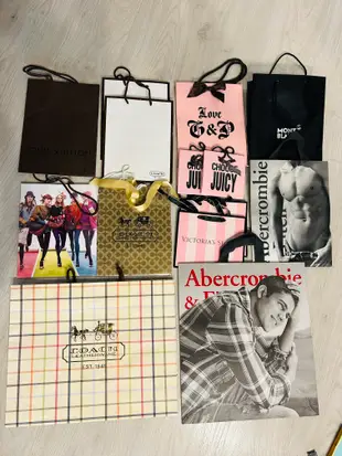 送禮精品名牌紙袋 LV Coach Juicy A&F Mont Blanc 萬寶龍 Victorias Secret