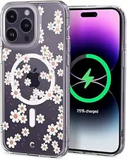 SPIGEN Cyrill Cecile Case Designed for Apple iPhone 14 Pro Max (2022)(6.7-inch) Hard Clear Cover - White Daisy