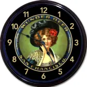 Wunder Beer Brewing Co Beer Tray Wall Clock San Francisco CA Ale Lager Man Cave