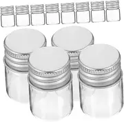 ELAYARD 24pcs Mini Glass Bottles Caps Storage Vials for Crafts Travel and Sample Distribution Compact Transparent Containers for Easy Observation and Superior Sealing Performance