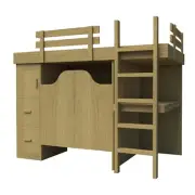 DIY Bunk Bed Plans: 3-in-1 Desk, Chest, Storage Organizer Woodworking Blueprint