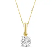 Bevilles 1/2ct Laboratory Grown Diamond Solitaire Necklace in 9kt Yellow Gold