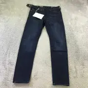 G Star Raw Jeans Mens 30x32 Blue Staq 3D Slim Fit Button Fly Denim Pants