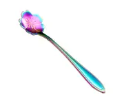 Stirring Spoon Practical Delicate Stainless Steel Long Handle Coffee Mixing Flower Scoop for Home-2