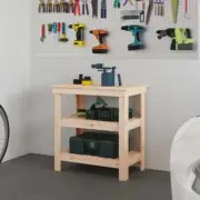 Work Bench 78.5x50x80cm Solid Wood Pine