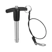 T Handle Locking Pins, Push-Button Quick Release Pin with Lanyard (9.5mm-50mm)