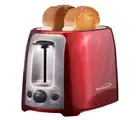 Brentwood 800W 2 Slice Cool Touch Extra Wide Slot Toaster Red Stainless Steel