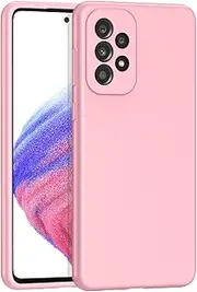 [ZUSLAB] Silicone Case for Galaxy A53 5G Case Nano Silicone Shockproof Gel Rubber Bumper Protective Cover for Samsung - Pink