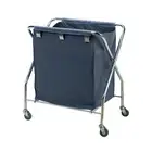 Blue Linen Trolley (foldable cart )
