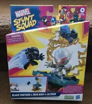Marvel Comics Action Stunt Squad,Black Panther & Iron Man vs Ultron Hasbro Toy