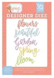 Echo Park Paper MY FAVORITE SPRING Beautiful Flowers Word Die Set