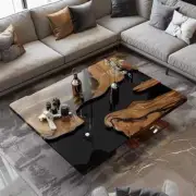 Custom Epoxy Table, dining, sofa,side center table top Live Edge Walnut Tablev